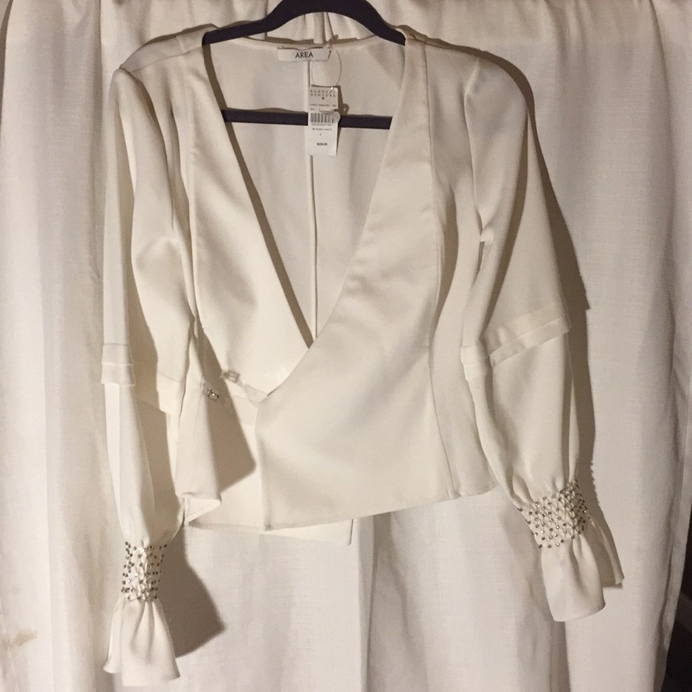 Crop wrap blouse NWT